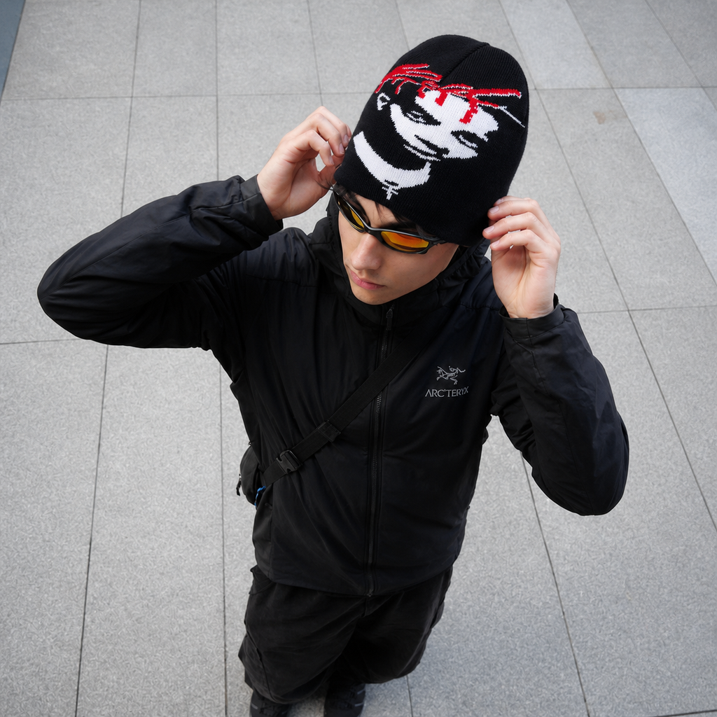 RED Beanie - Y2K beanie